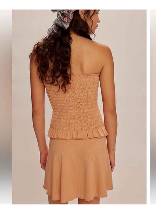Free People Lora Skirt & Top Set Suntan Bronze Large NWT - Picture 2 of 8